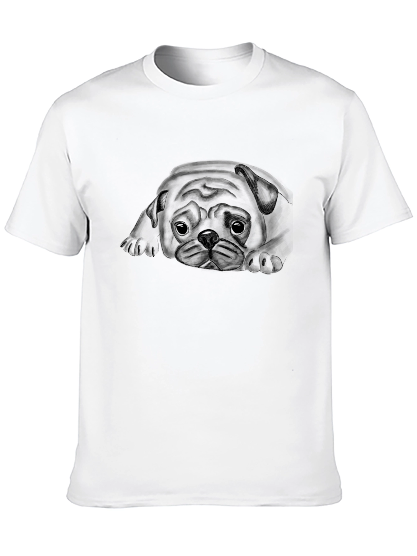 Black Black Pug Graphic Tee - Soft Cotton Comfort view 10
