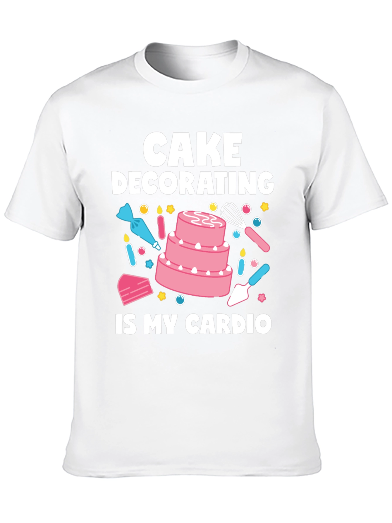 Black Cake Decorating Is My Cardio T-Shirt - Baker Gift view 10