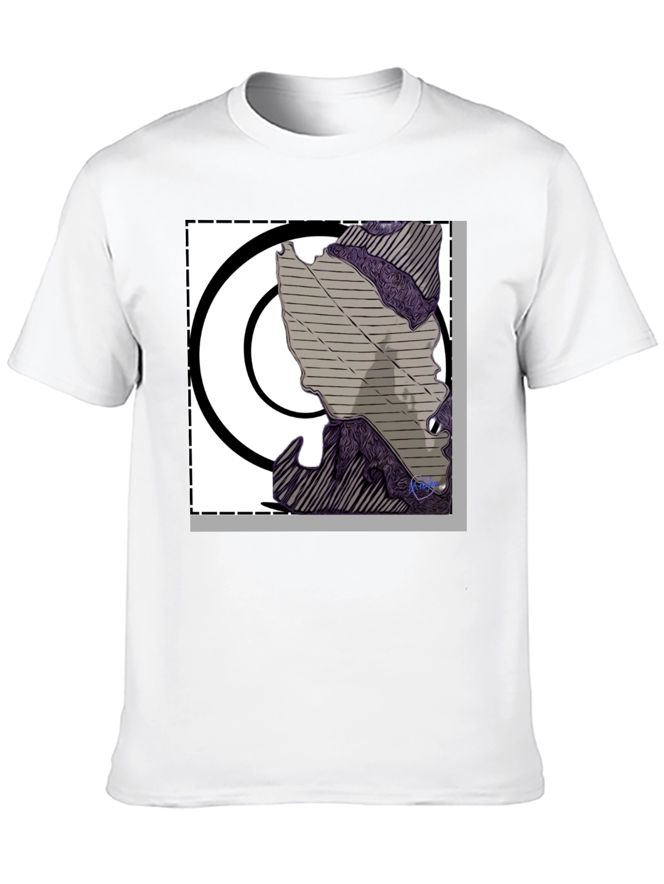 Black Abstract Graphic Print Black T-Shirt view 10