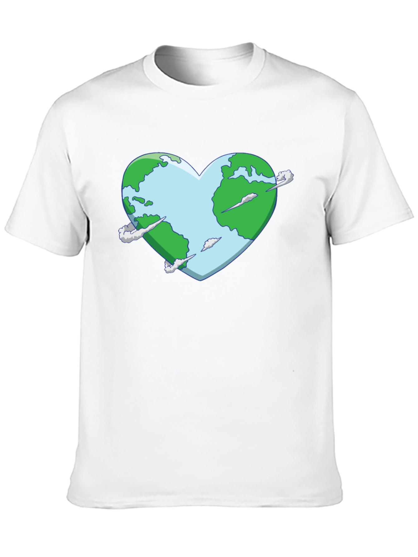 Black Earth Heart Graphic Tee - Black Cotton T-Shirt view 10