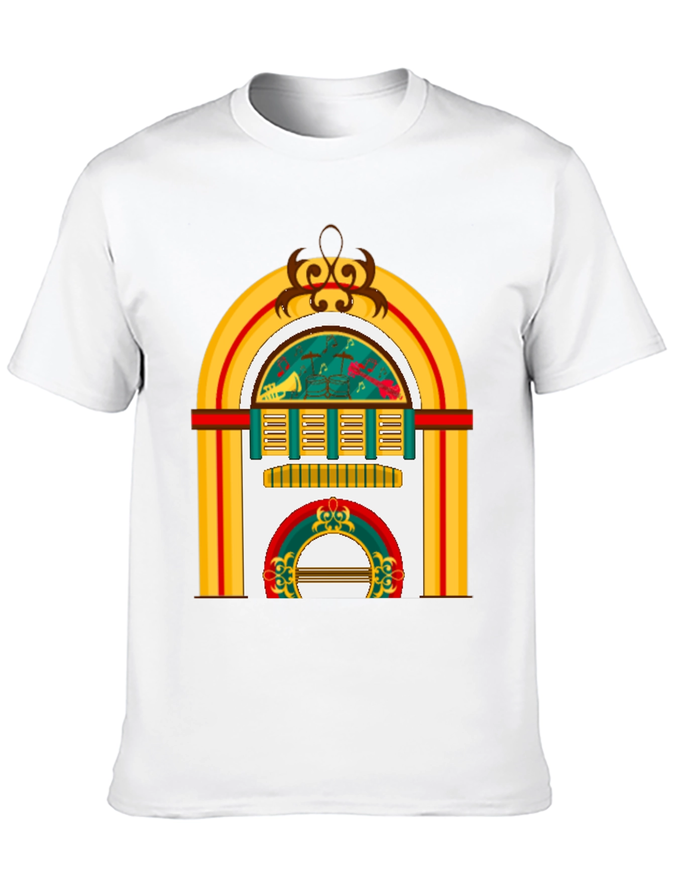 Black Retro Jukebox Graphic Tee - Musical Style view 10