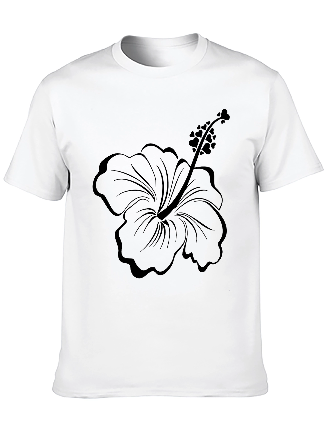 Black Men's Black Floral Graphic Tee view 10