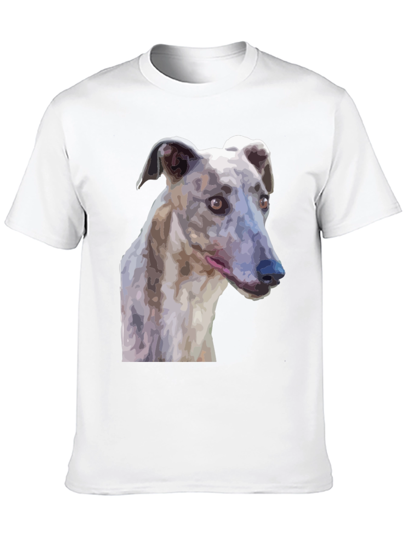 Black Greyhound Dog Graphic T-Shirt - Unisex Black Tee view 10