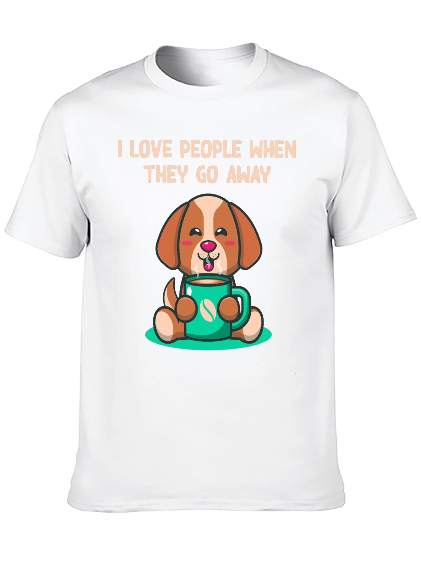 Black Dog Lover T-Shirt: I Love People When They Go Away Funny Tee view 10
