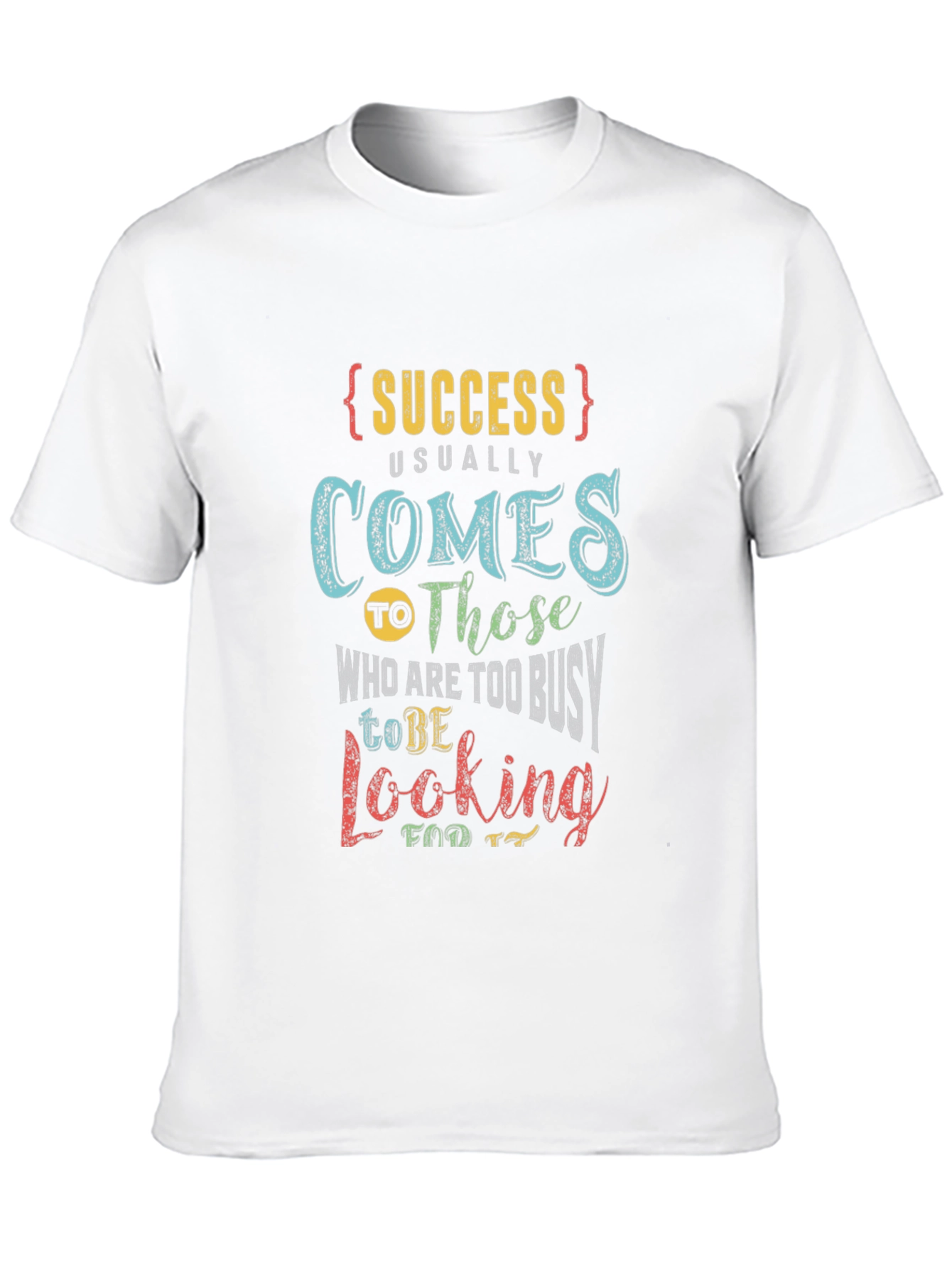 Black Success Busy Quote Black Graphic T-Shirt view 10