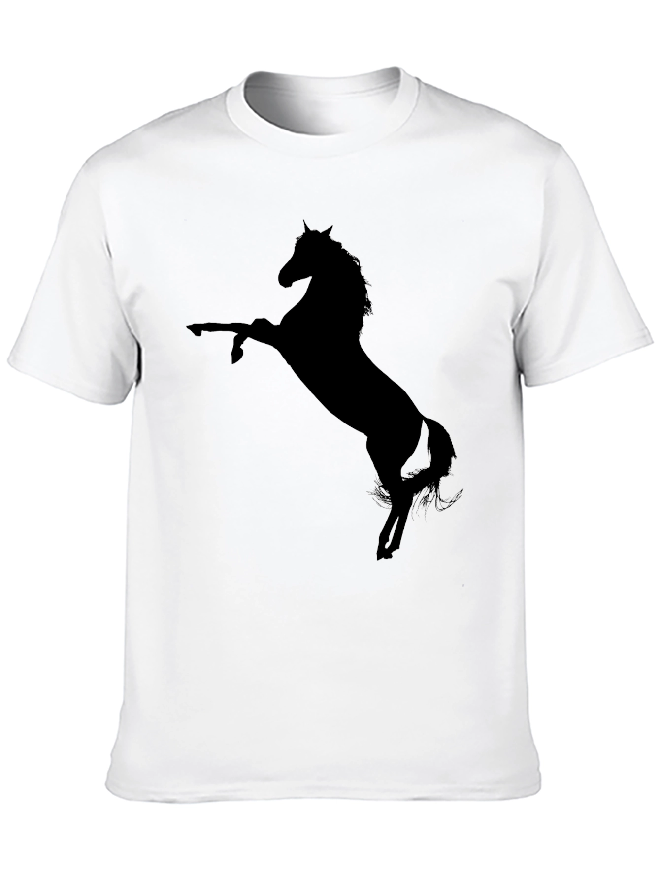 Black Men's Black Horse Graphic Tee - Stylish Casual Wear view 10