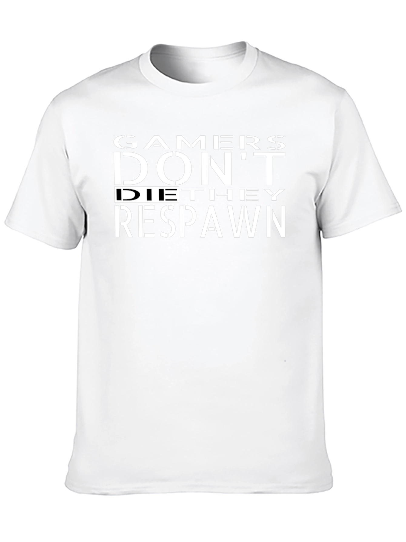 Black Gamers Don't Die They Respawn Black T-Shirt view 10