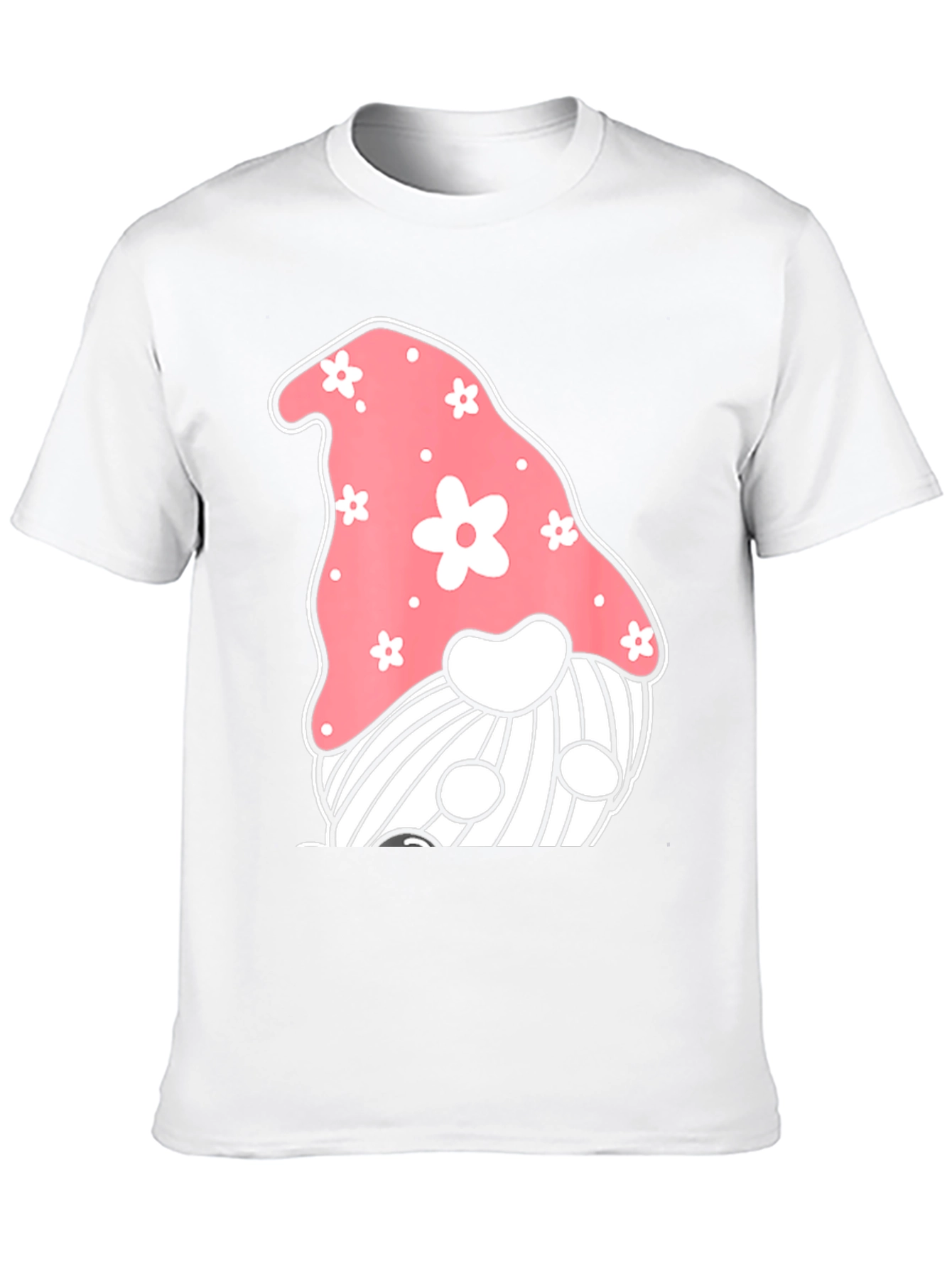 Black Cute Gnome Graphic T-Shirt - Black view 10