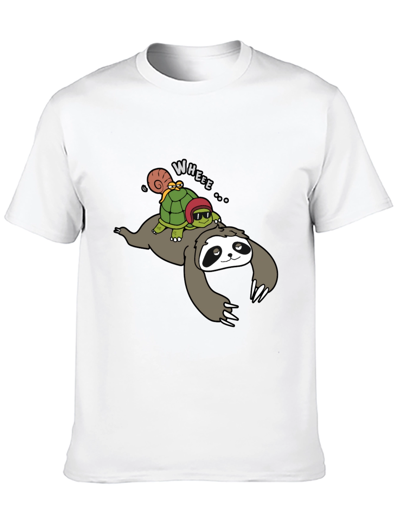 Black Sloth & Turtle Fun T-Shirt view 10
