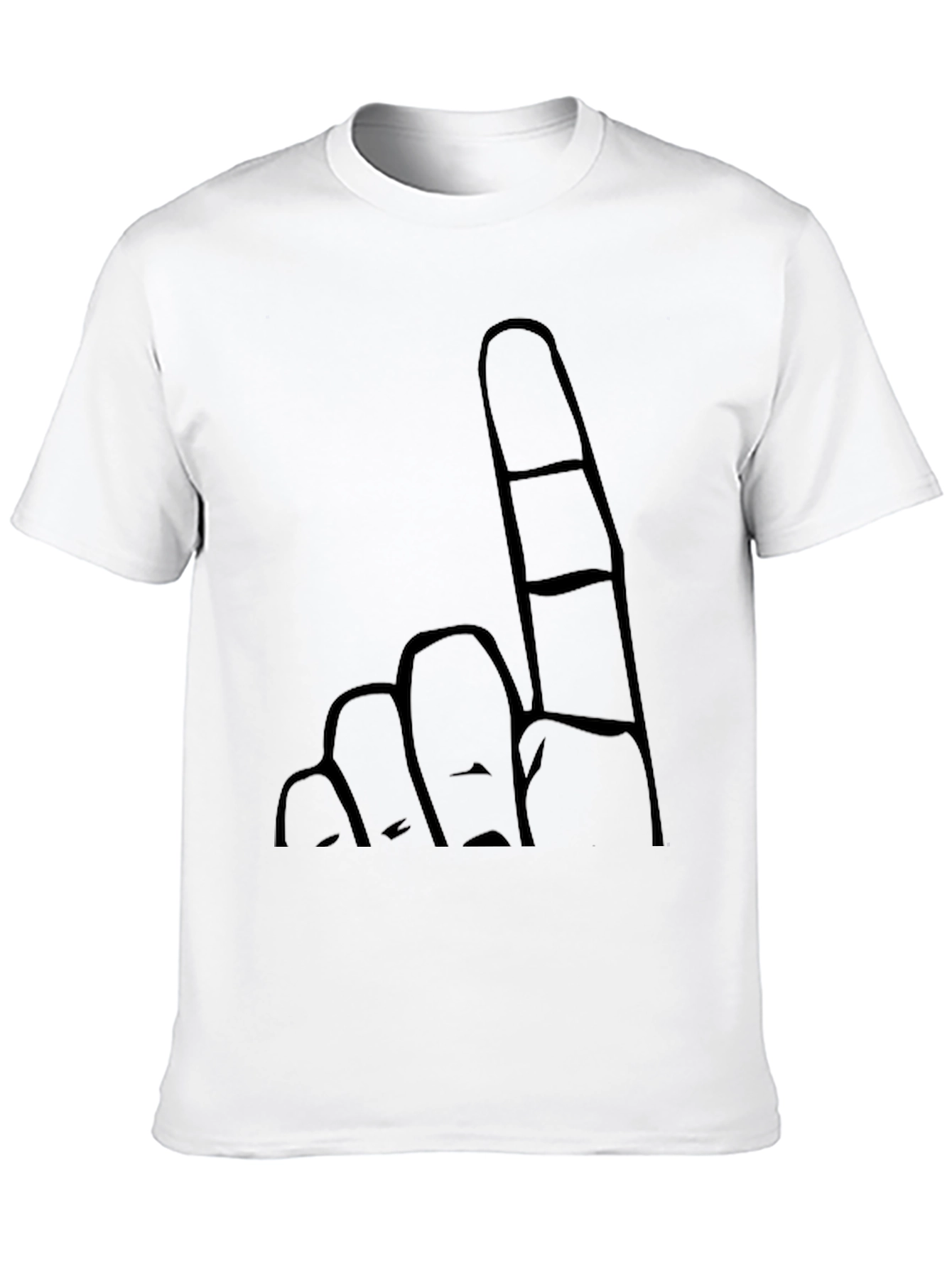 Black Black T-Shirt with Finger Graphic view 10