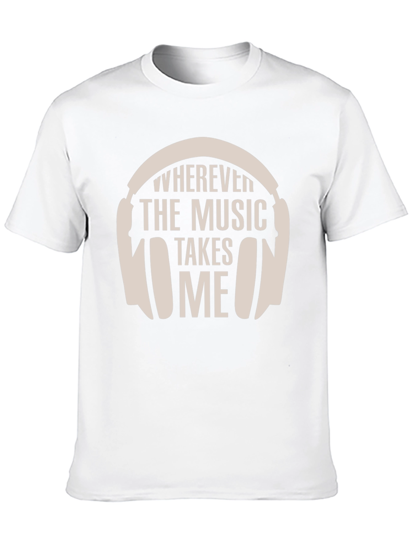 Black Wherever the Music Takes Me T-Shirt view 10
