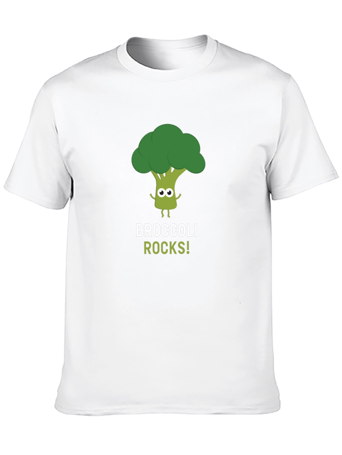 Black Broccoli Rocks Graphic Tee - Black Cotton T-Shirt view 10