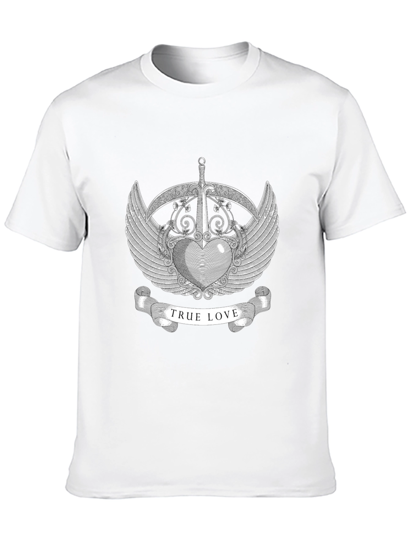 Black True Love Graphic Tee - Black view 10