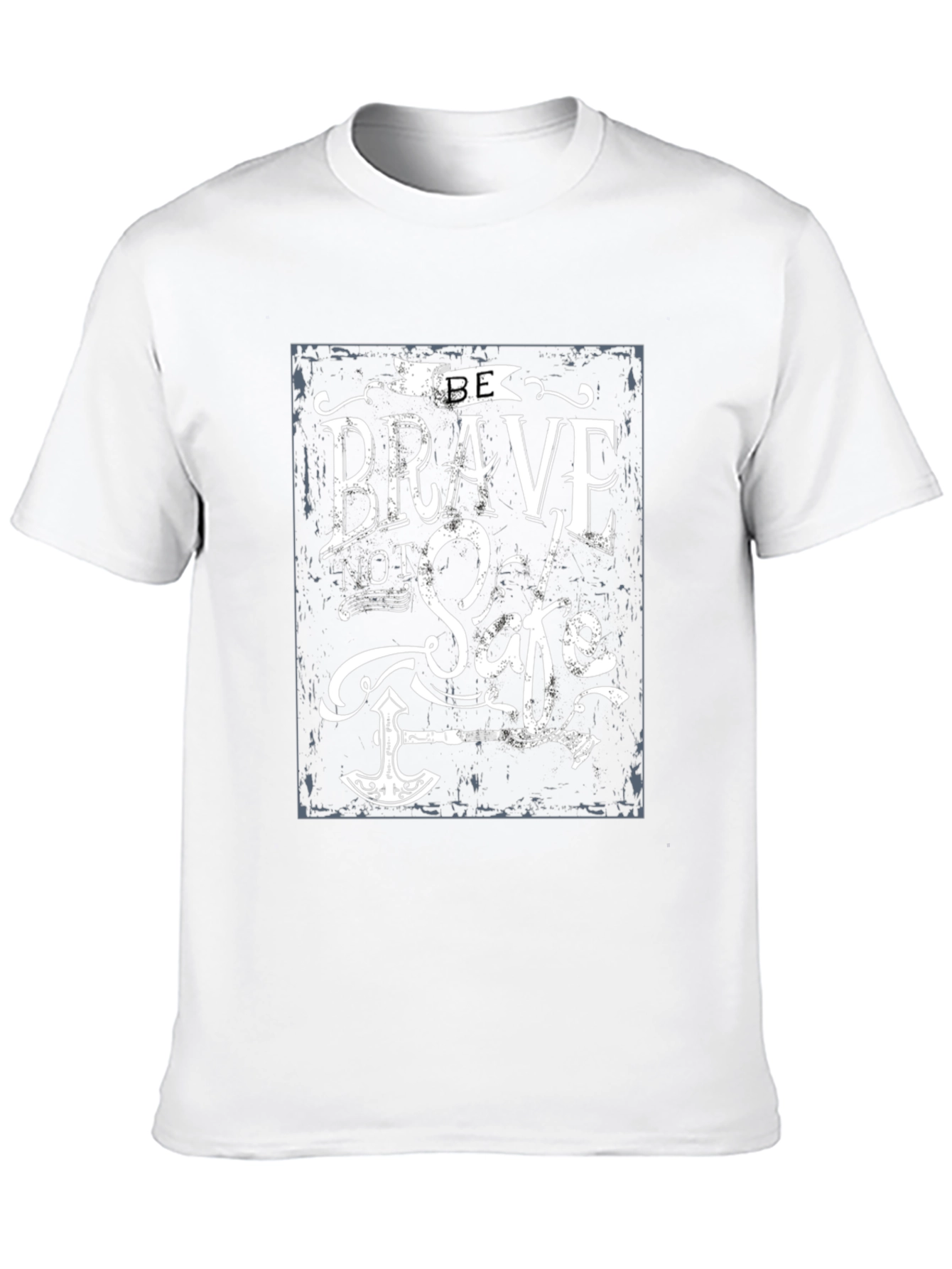 Black Be Brave Not Safe T-Shirt view 10