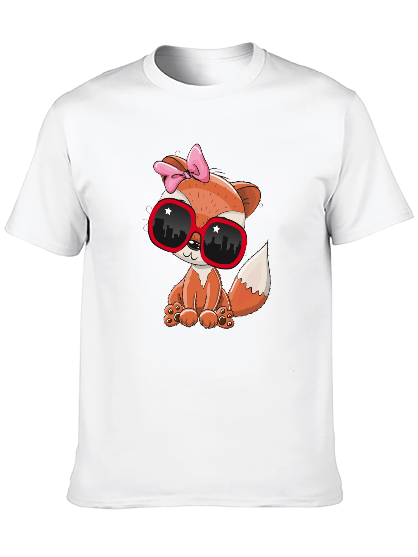 Black Cool Fox Graphic Tee - Unisex Fashion Shirt view 10