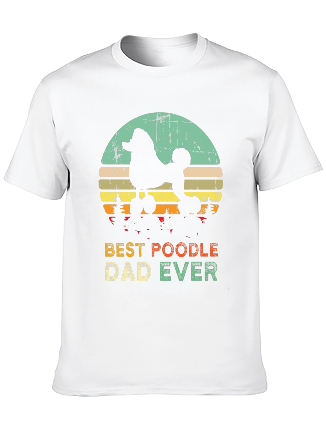 Black Best Poodle Dad Ever T-Shirt view 10