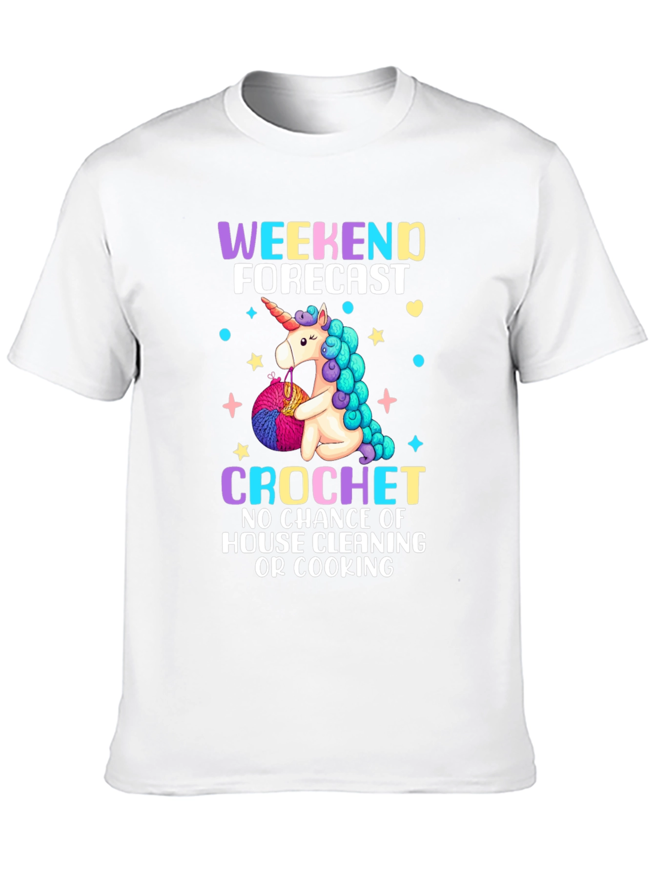 Black Unicorn Crochet T-Shirt: Weekend Forecast view 10