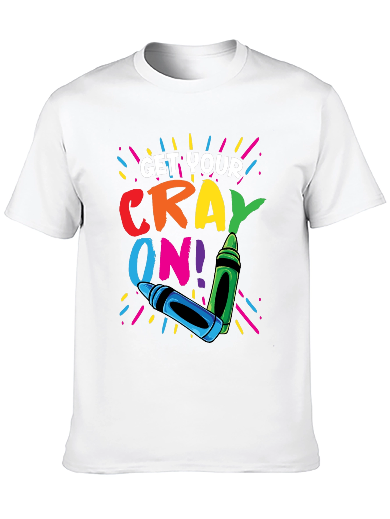 Black Get Your Crayon On! Graphic T-Shirt view 10