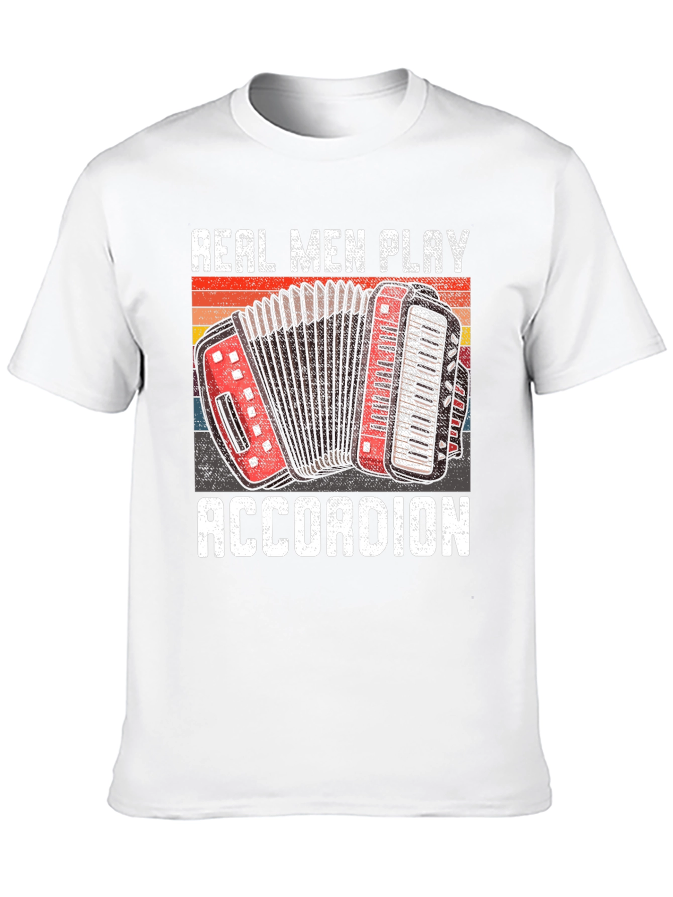 Black Real Men Play Accordion Graphic Tee - Musician Gift view 10