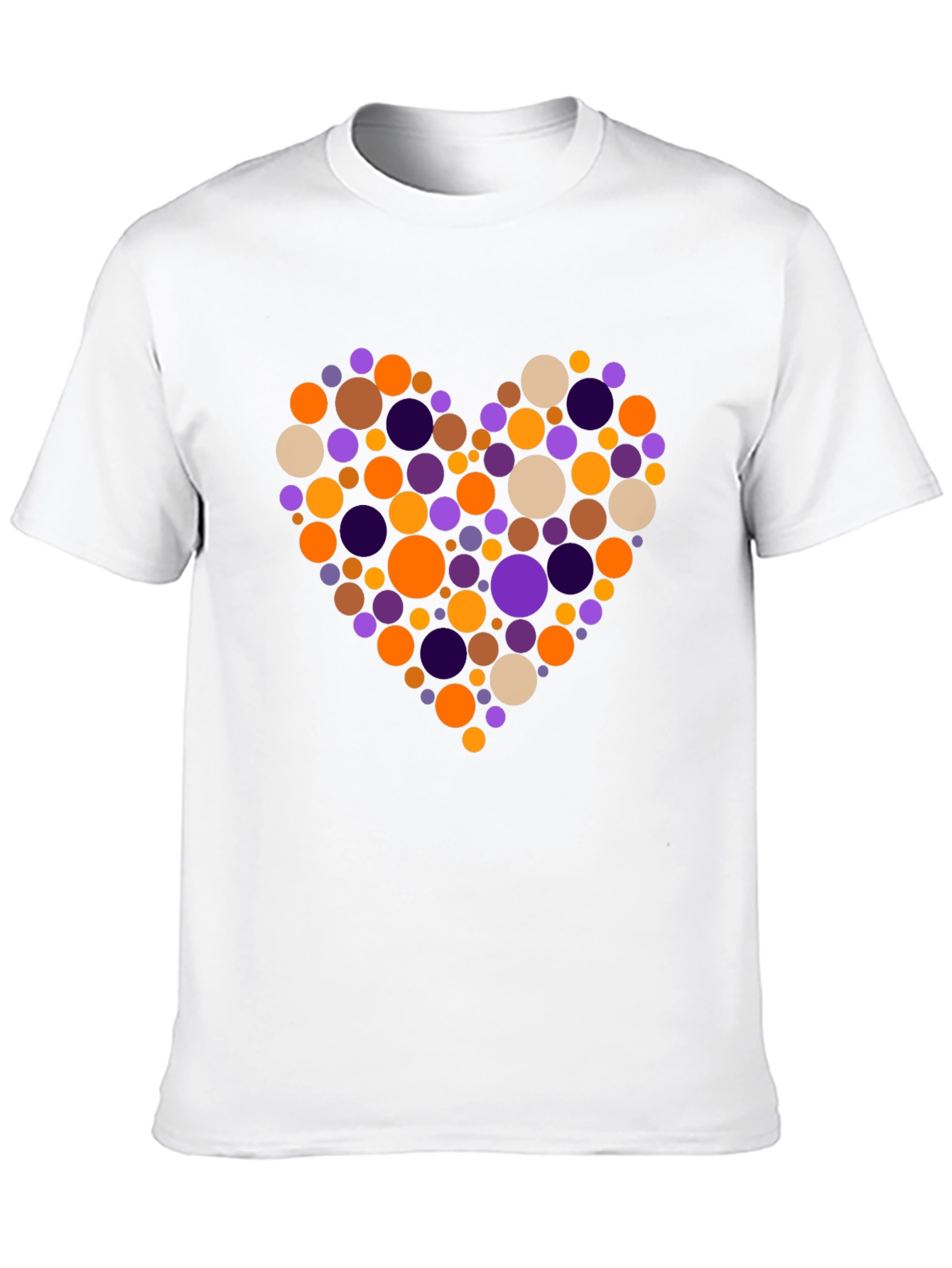 Black Heart Circles Graphic Black T-Shirt view 10