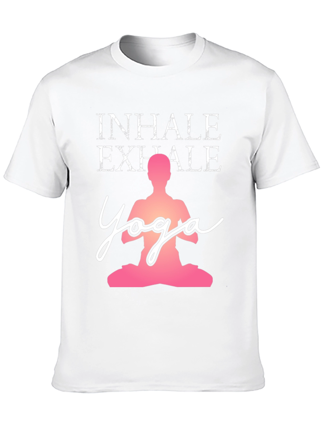 Black Yoga Inhale Exhale Graphic T-Shirt view 10