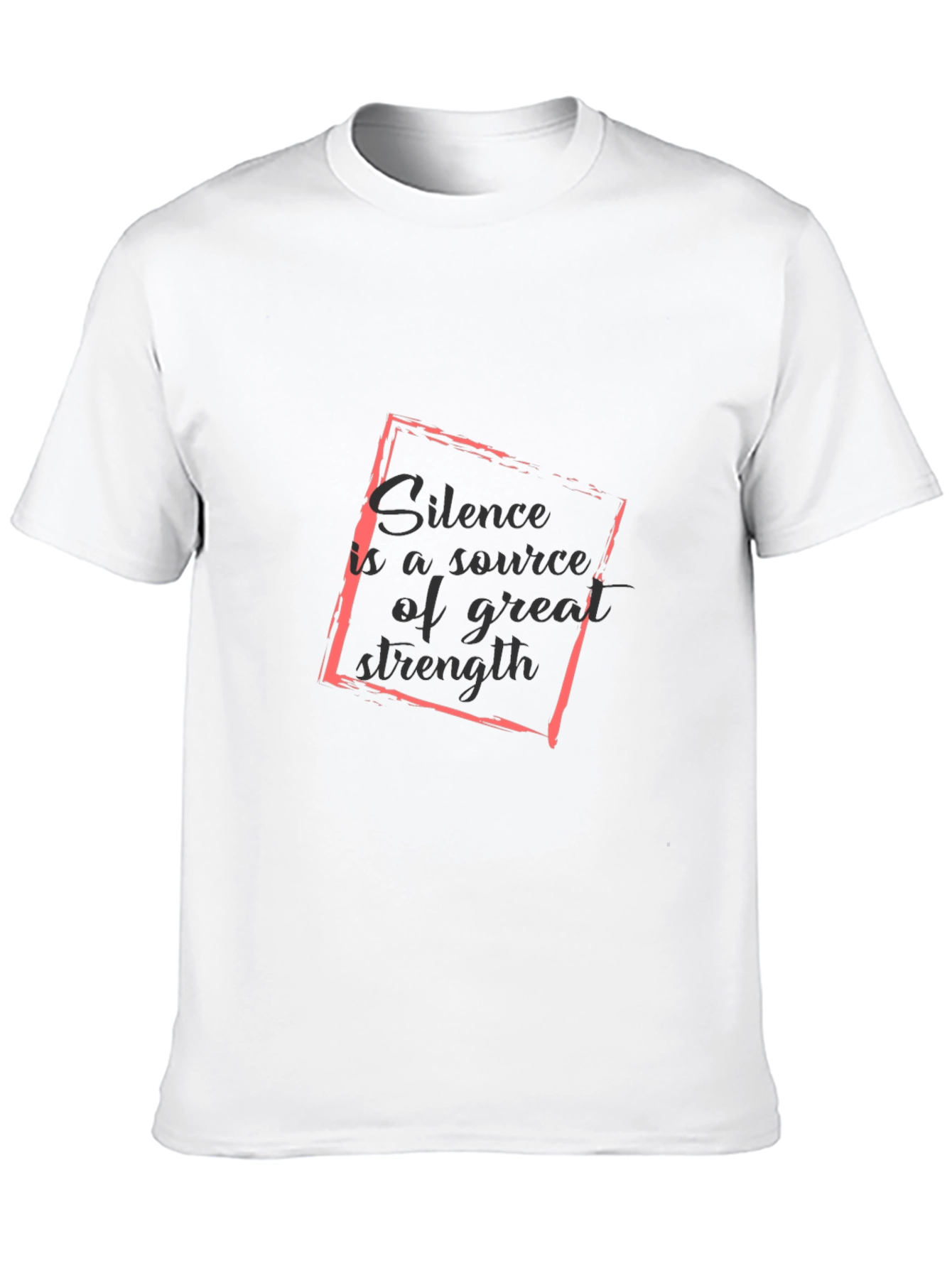 Black Silence is Strength Black T-Shirt view 10