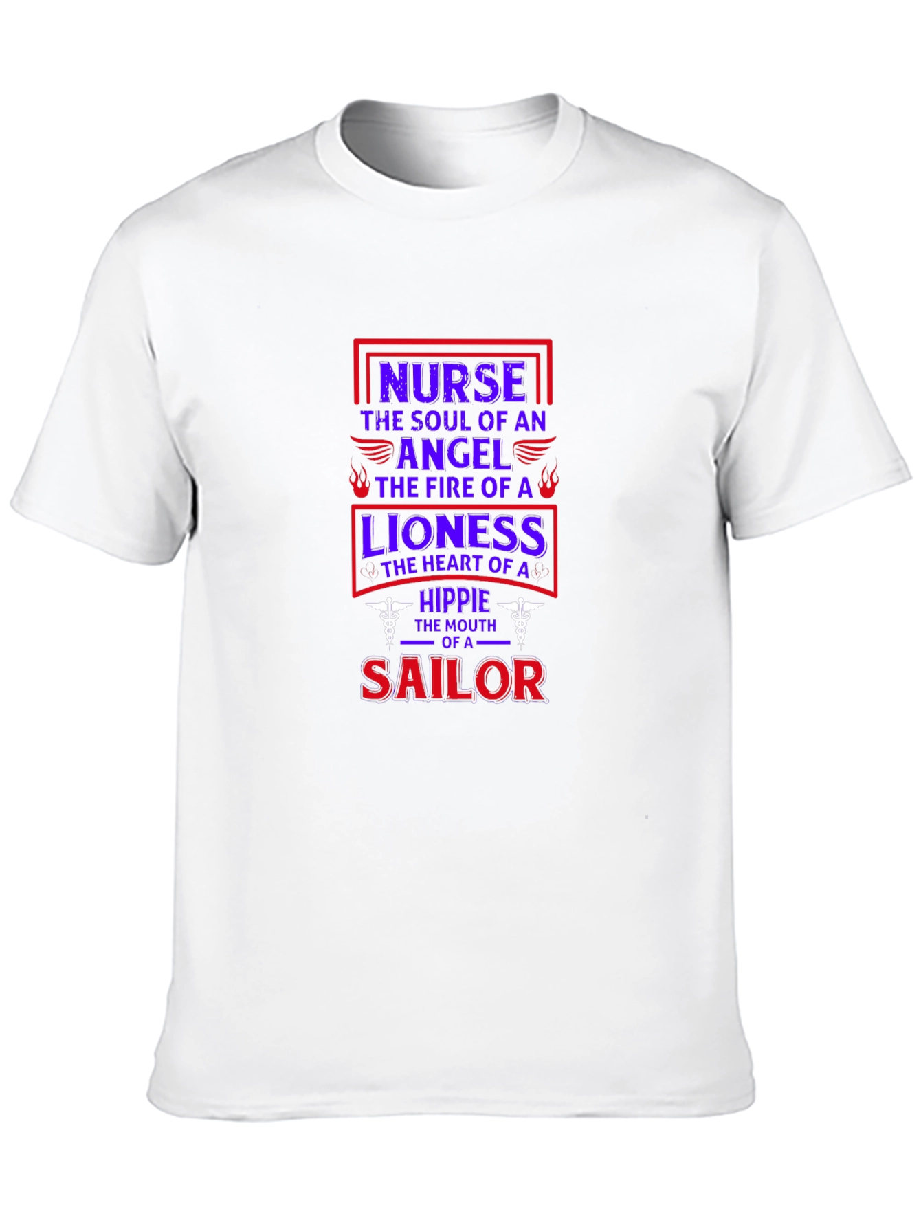 Black Nurse Angel Lioness Sailor T-Shirt view 10
