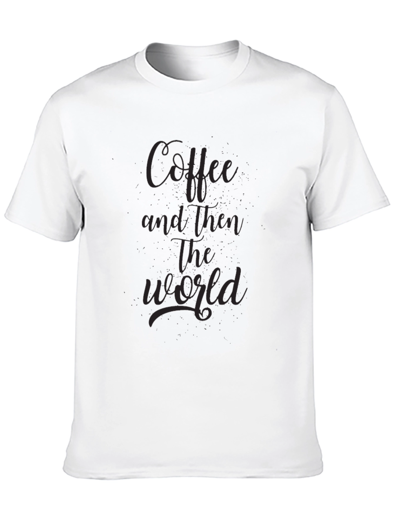 Black Coffee and Then the World T-Shirt - Black view 10