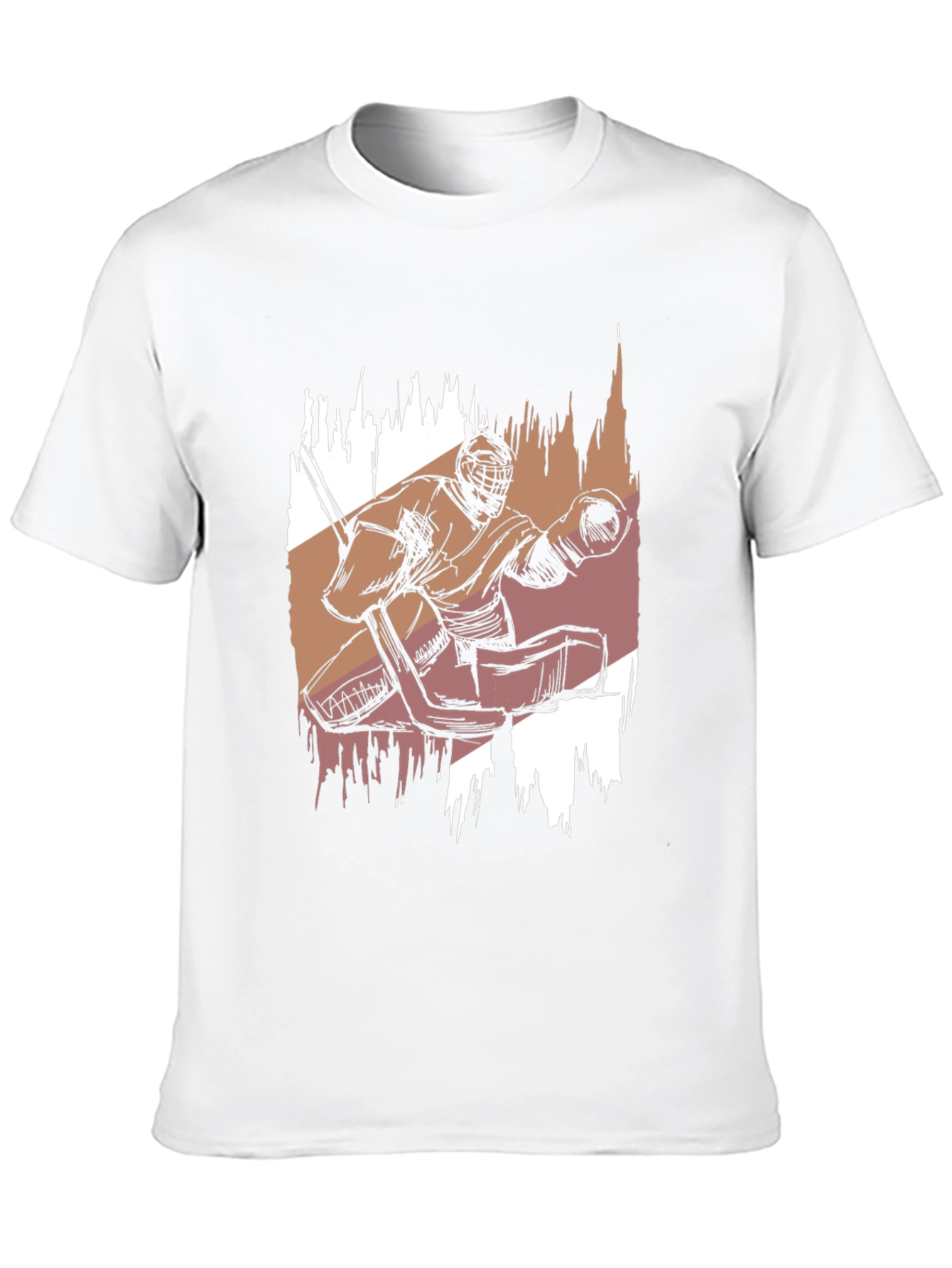 Black Hockey Goalie Graphic Tee - Cool Sportswear view 10