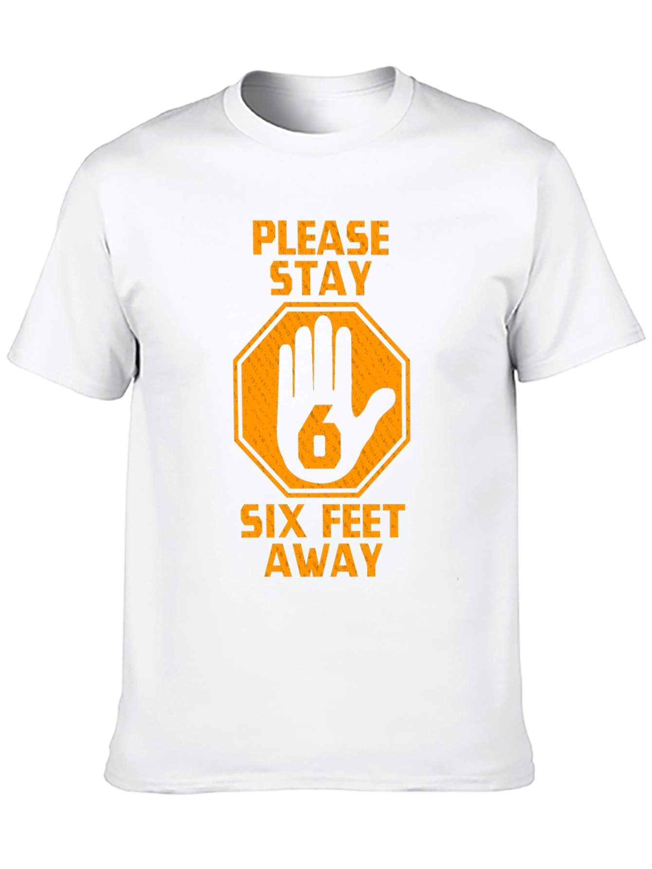 Black Stay Away Six Feet T-Shirt view 10
