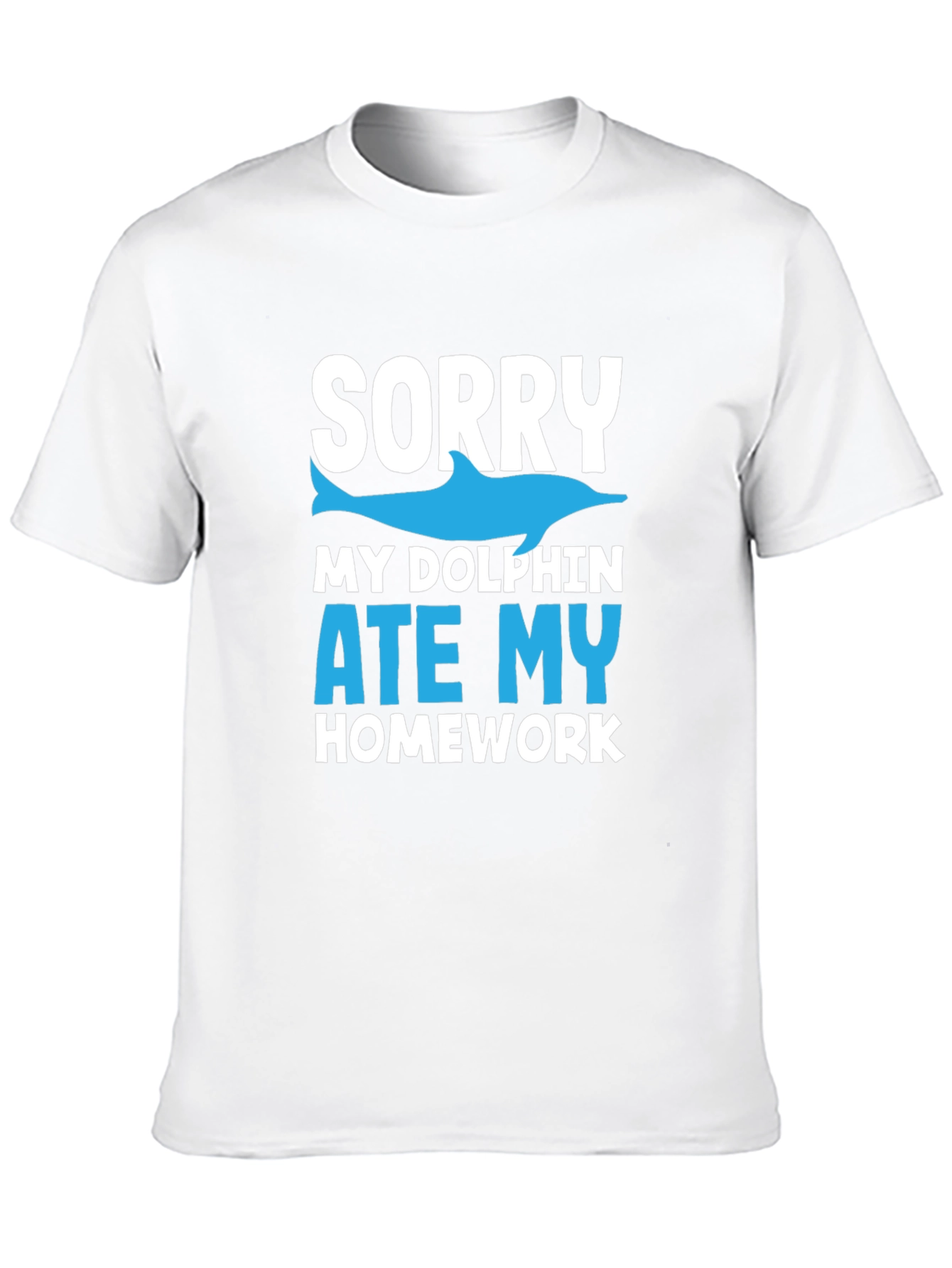 Black Sorry My Dolphin Ate My Homework T-Shirt view 10