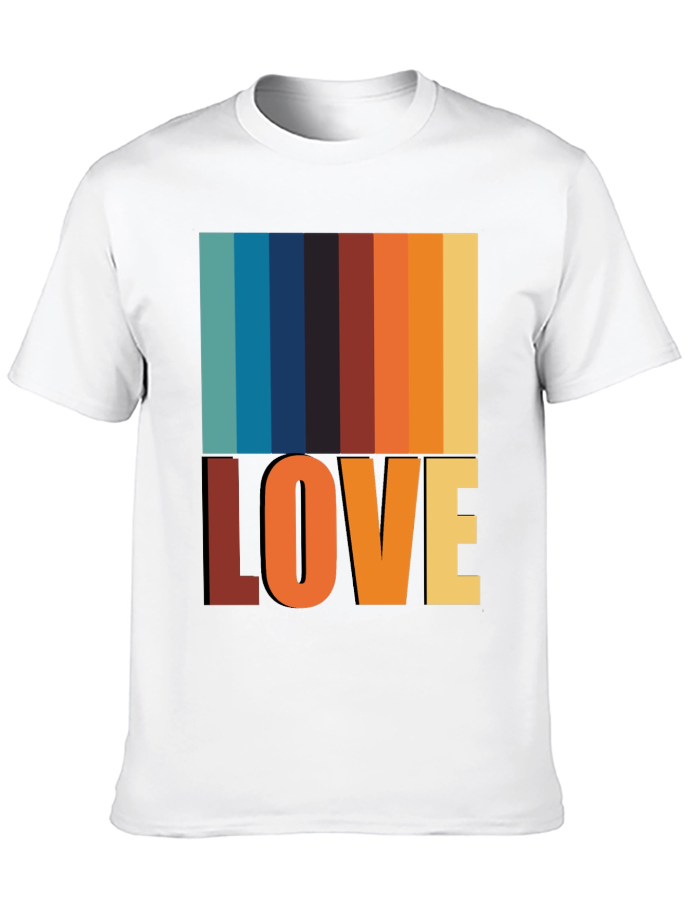 Black Retro Love T-Shirt - Vintage Style Tee view 10