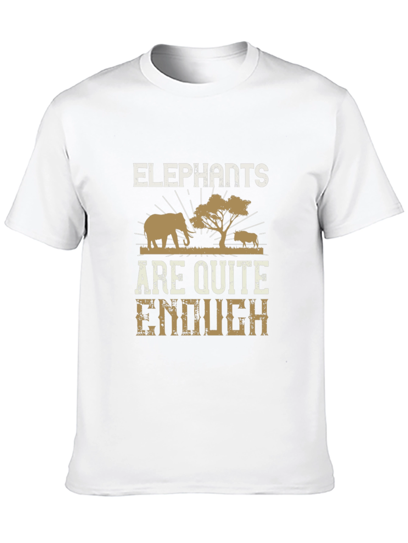 Black Elephant T-Shirt: Are Quite Enough Safari Tee view 10