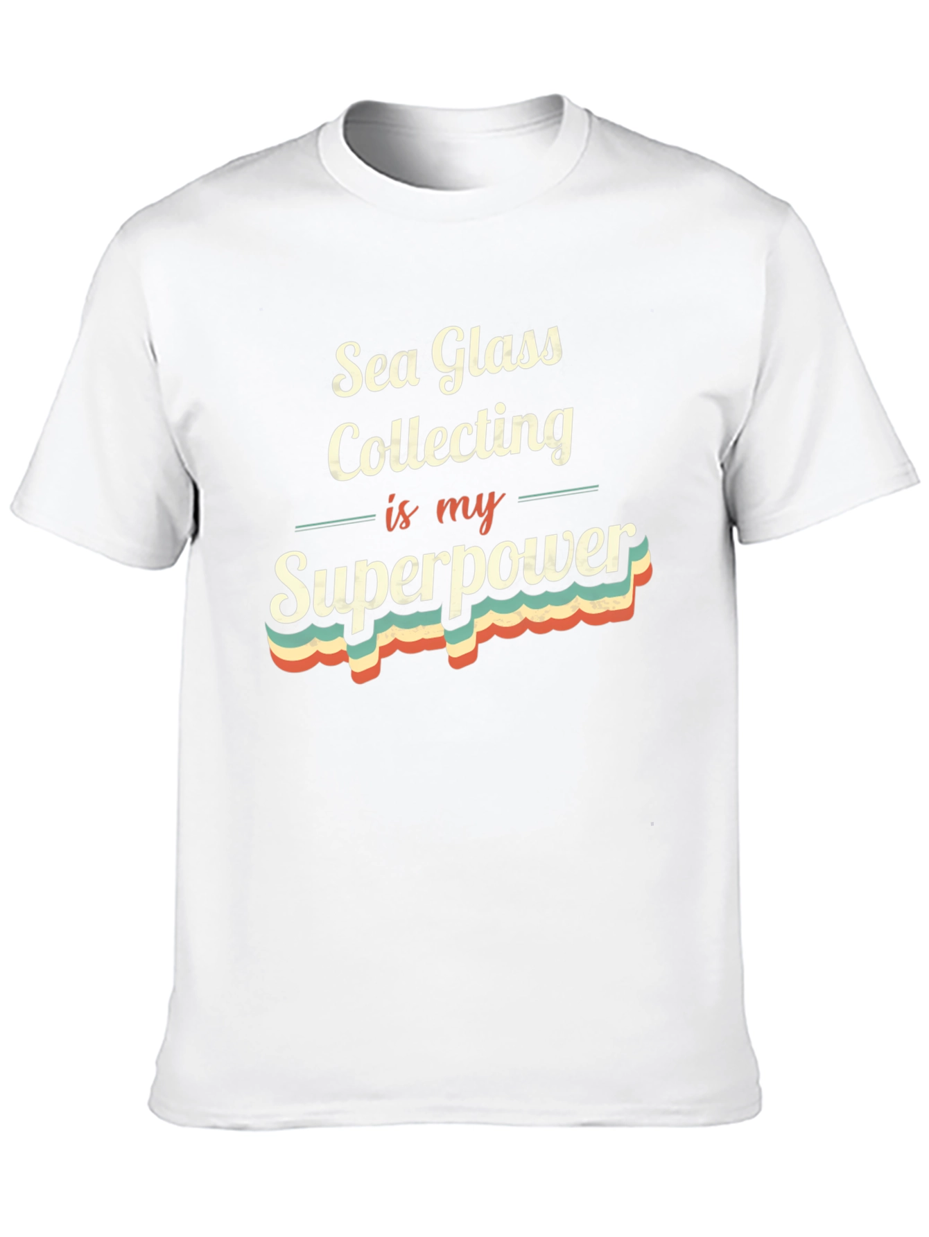 Black Sea Glass Collecting Superpower T-Shirt view 10