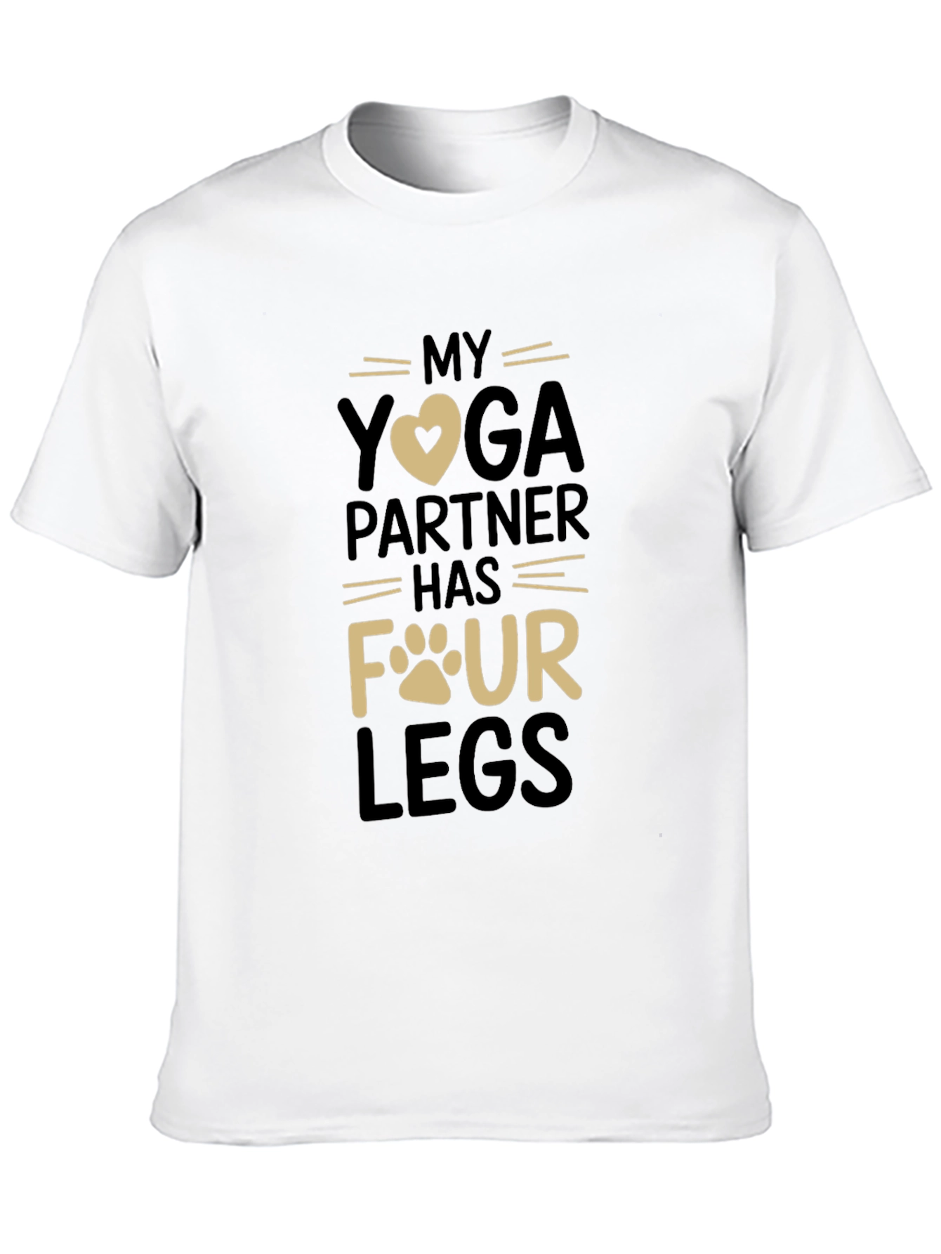 Black My Yoga Partner Has Four Legs T-Shirt view 10