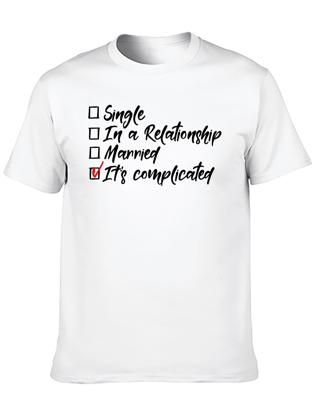 Black It's Complicated T-Shirt - Funny Relationship Status Tee view 10