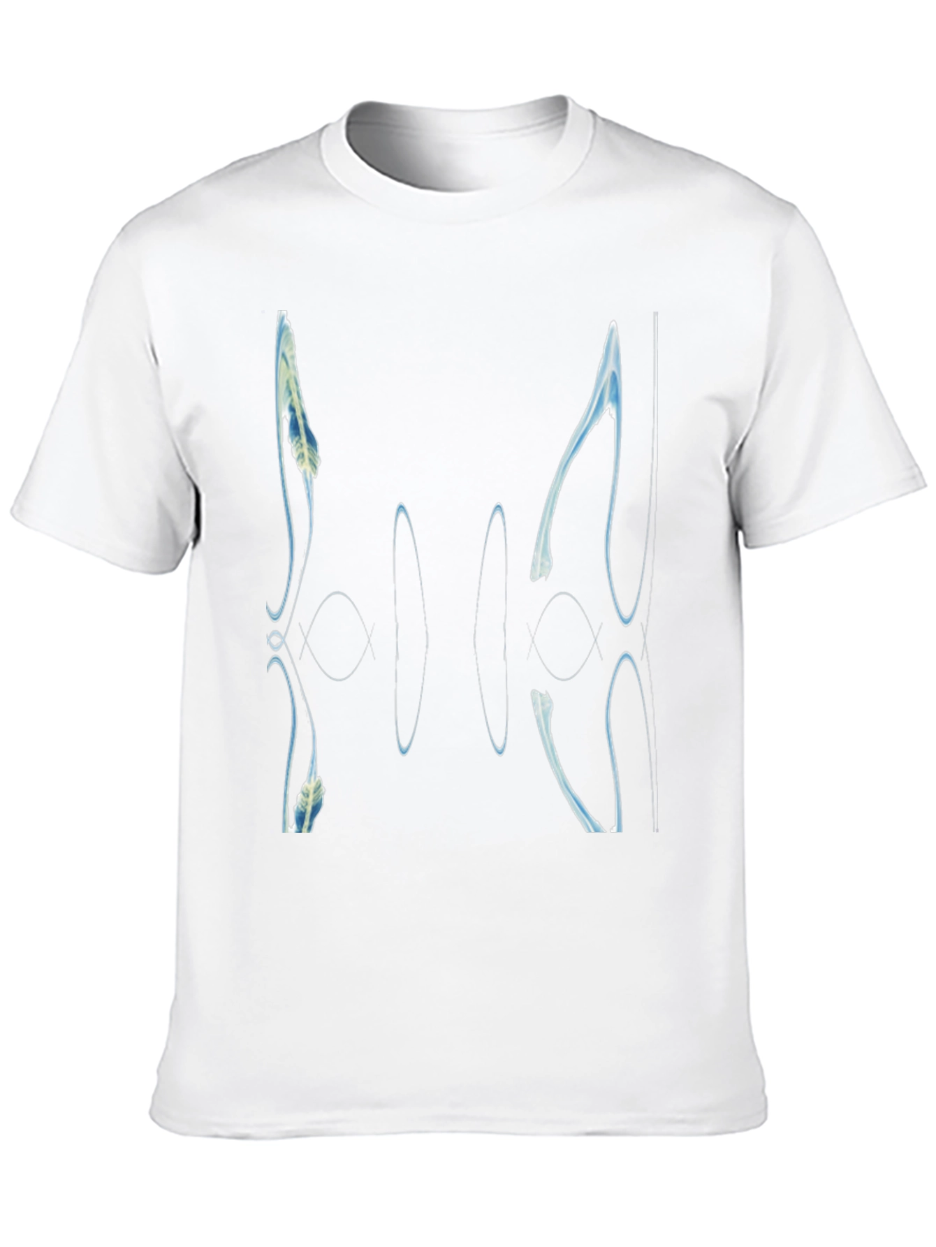 Black Abstract Graphic Print Black T-Shirt view 10