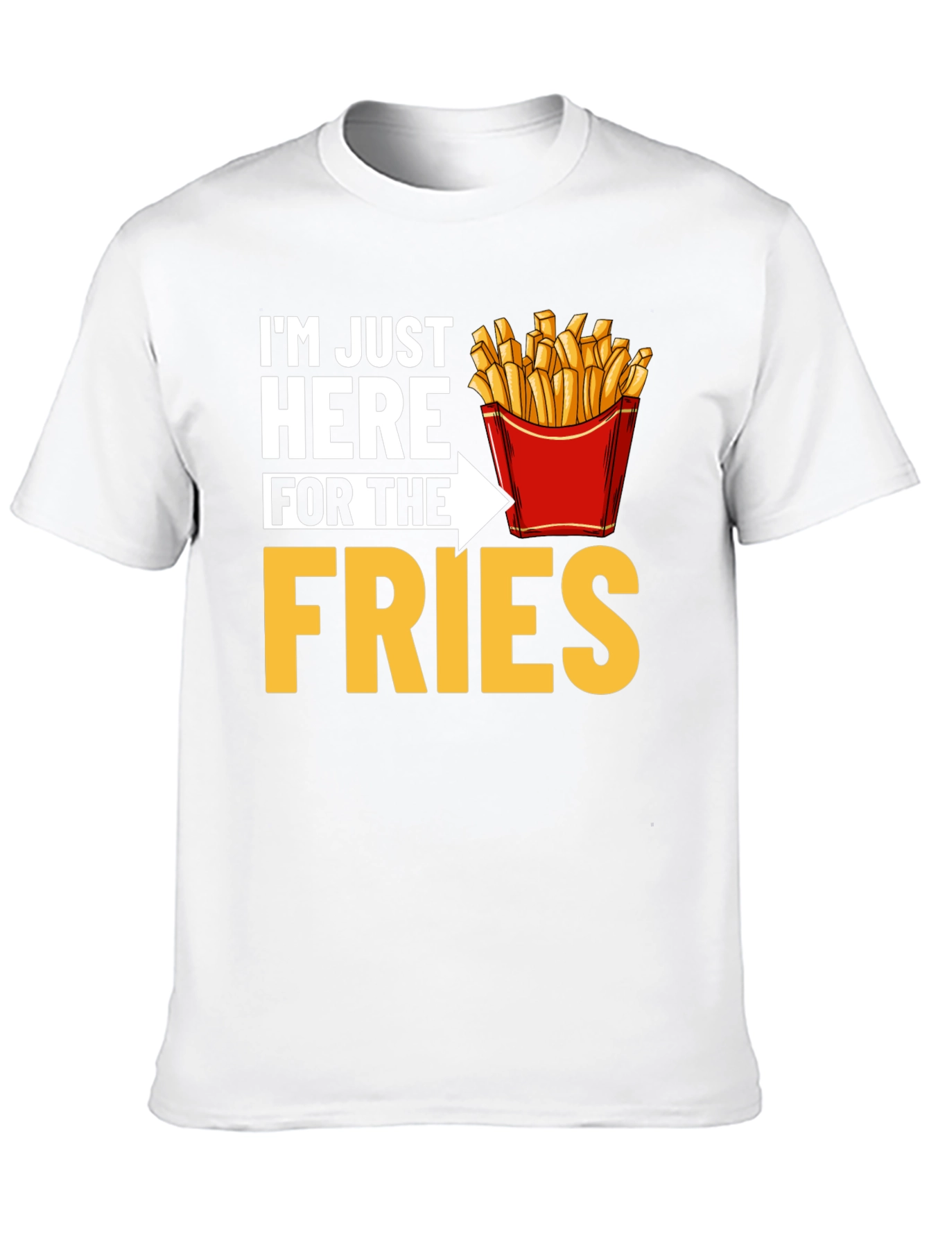 Black Just Here for the Fries Graphic T-Shirt view 10