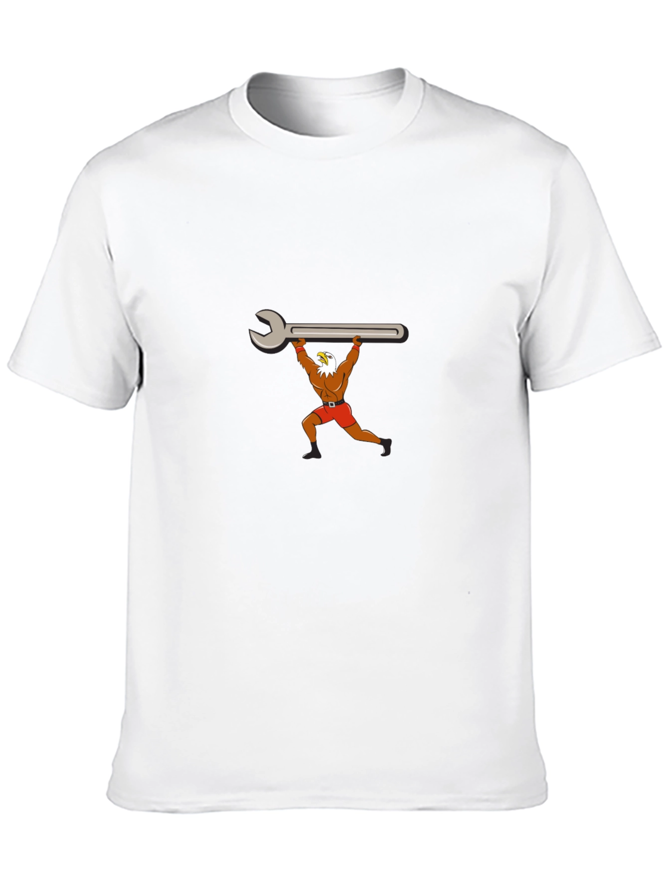 Black Eagle Mechanic T-Shirt - Weightlifting Wrench Design view 10