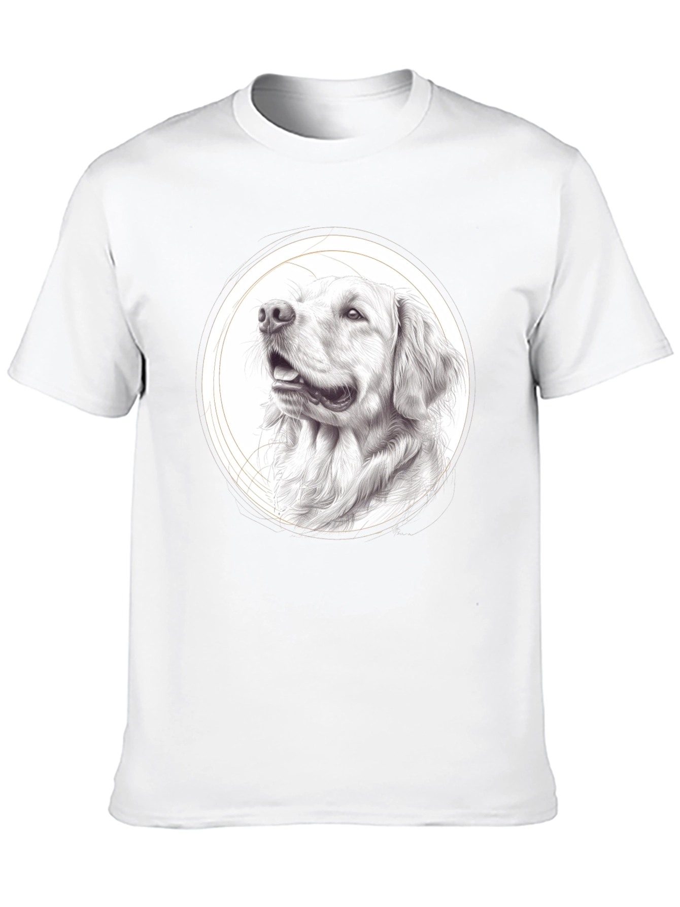 Black Dog Portrait Black T-Shirt - Artistic Pet Lover Tee view 10