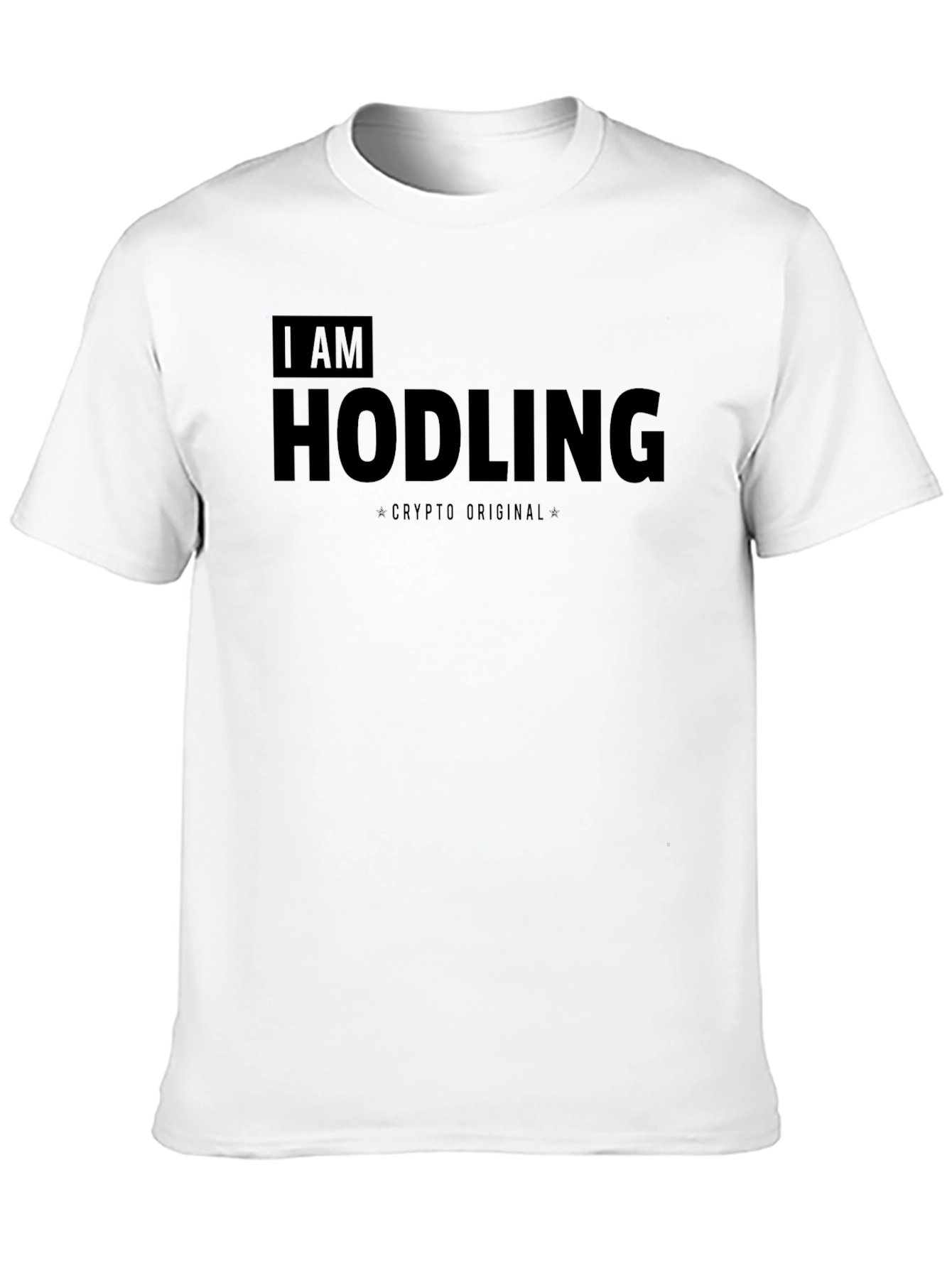 Black I AM HODLING Crypto Original T-Shirt view 10