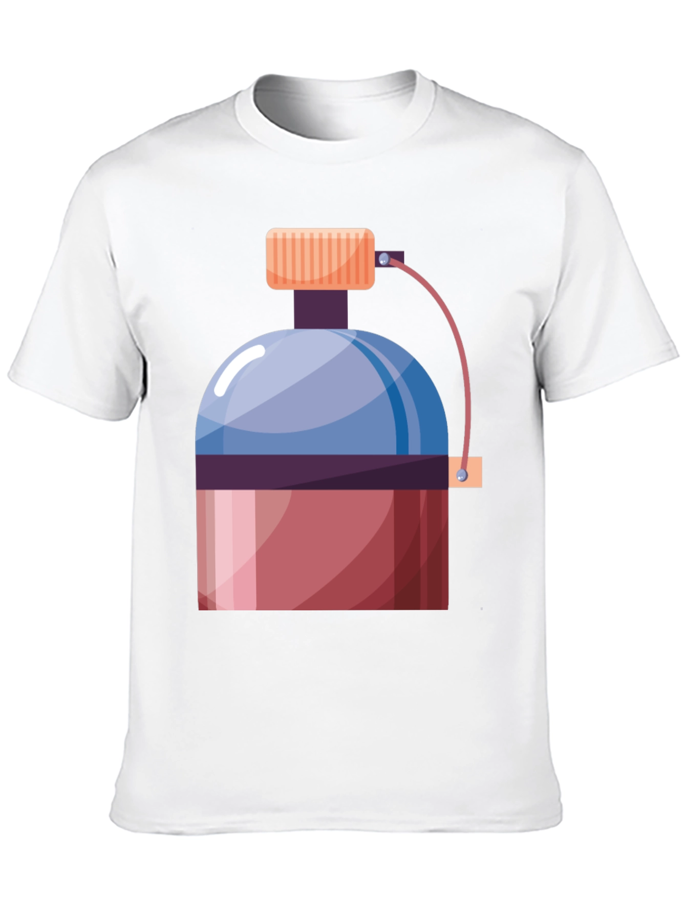 Black Fun Graphic Tee - Cartoon Water Bottle Black T-Shirt view 10