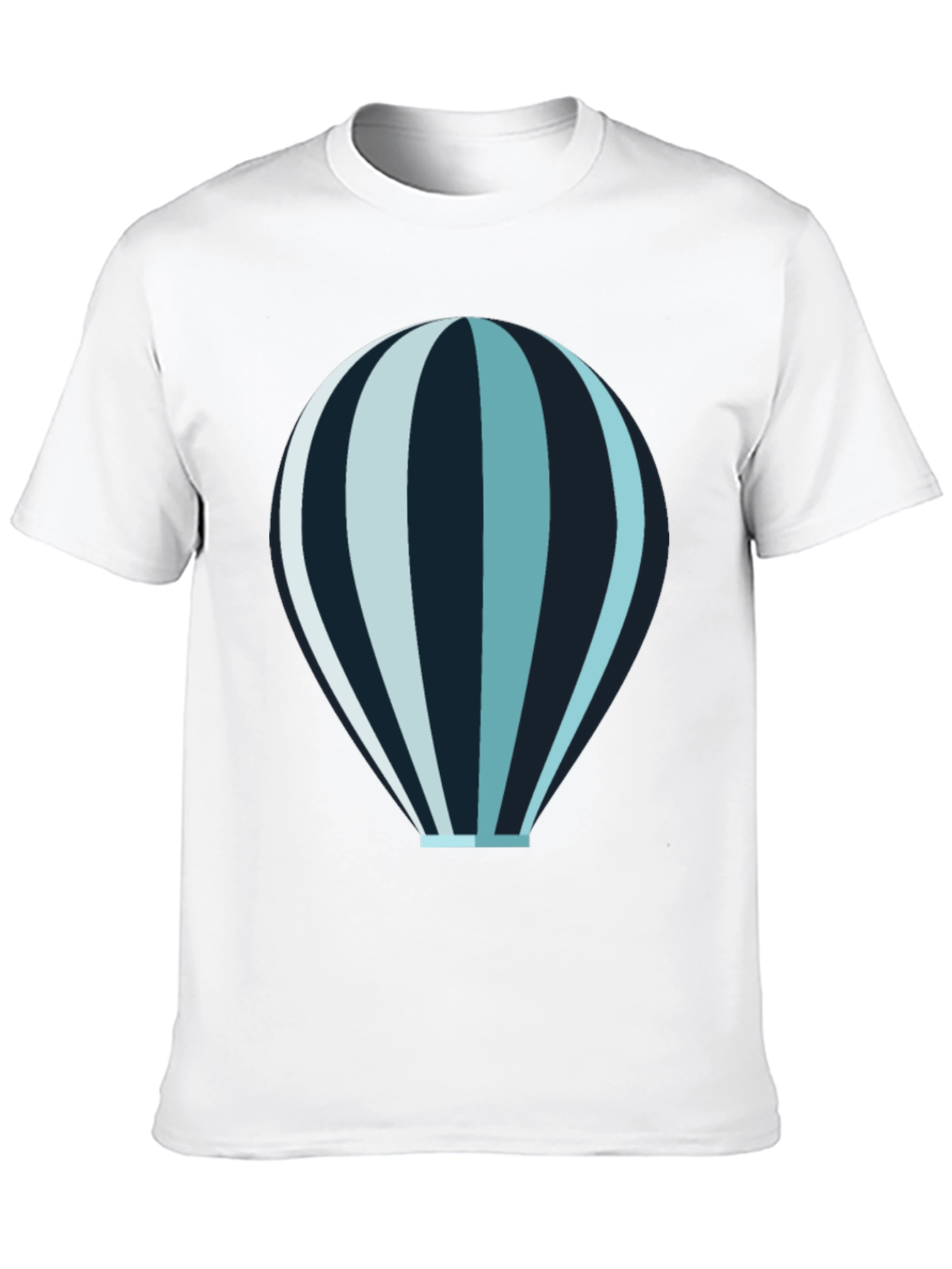 Black Hot Air Balloon Graphic Tee - Black Cotton Blend Shirt view 10