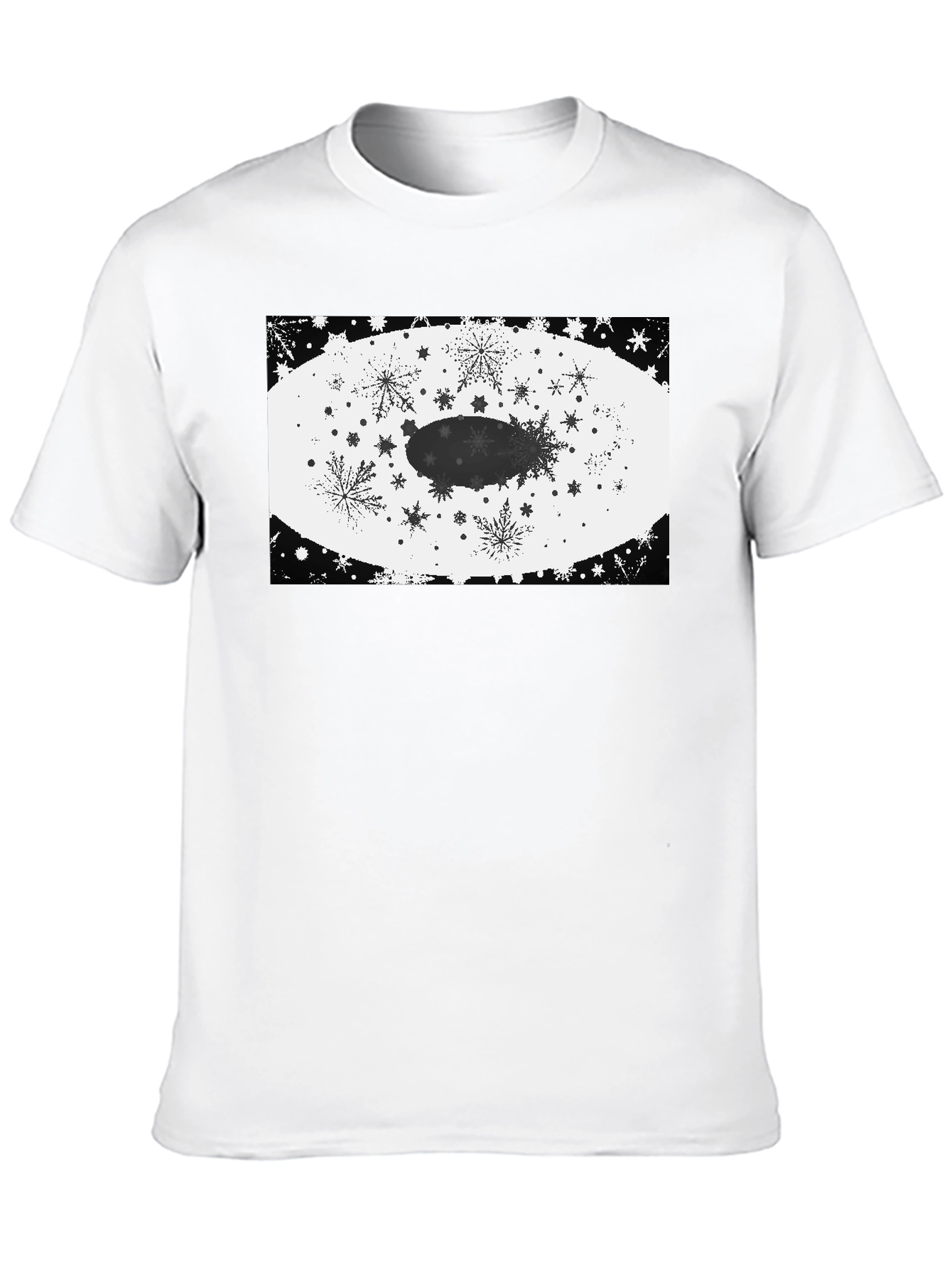 Black Snowflake Zeppelin Graphic Tee - Stylish Cotton Shirt view 10
