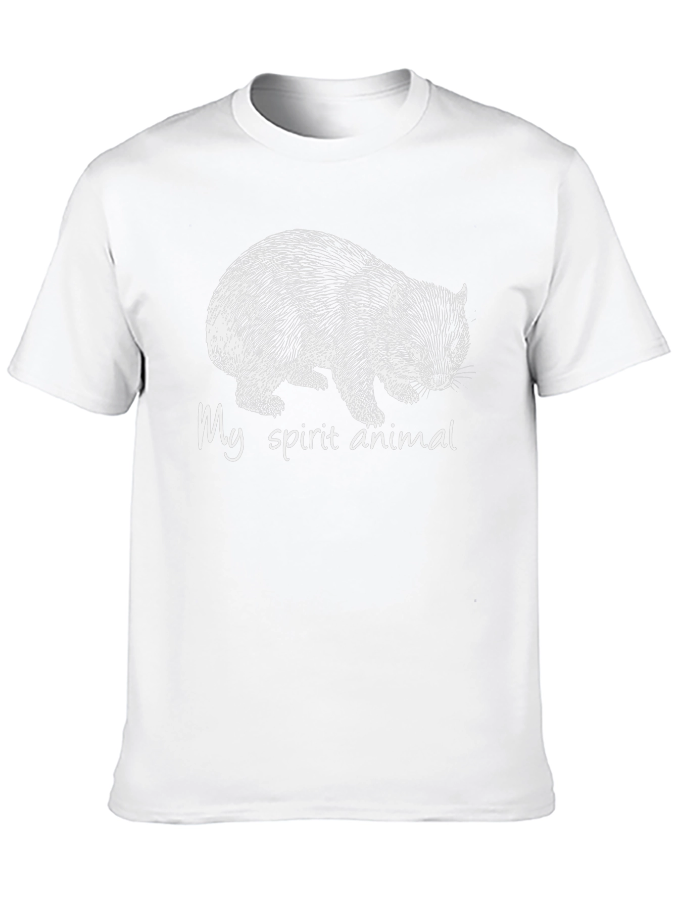 Black Wombat Spirit Animal Graphic T-Shirt view 10