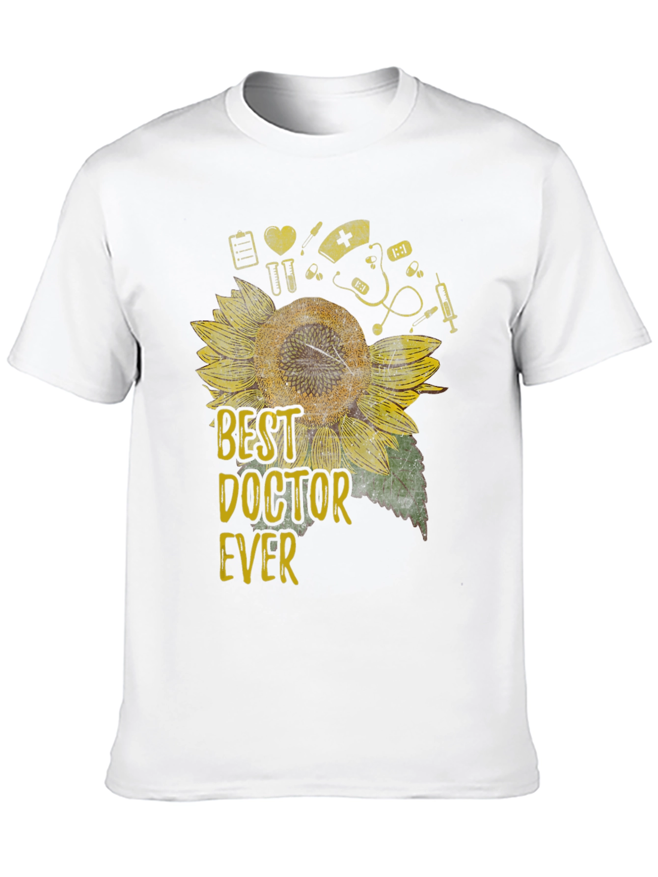 Black Best Doctor Ever Sunflower Graphic Tee view 10