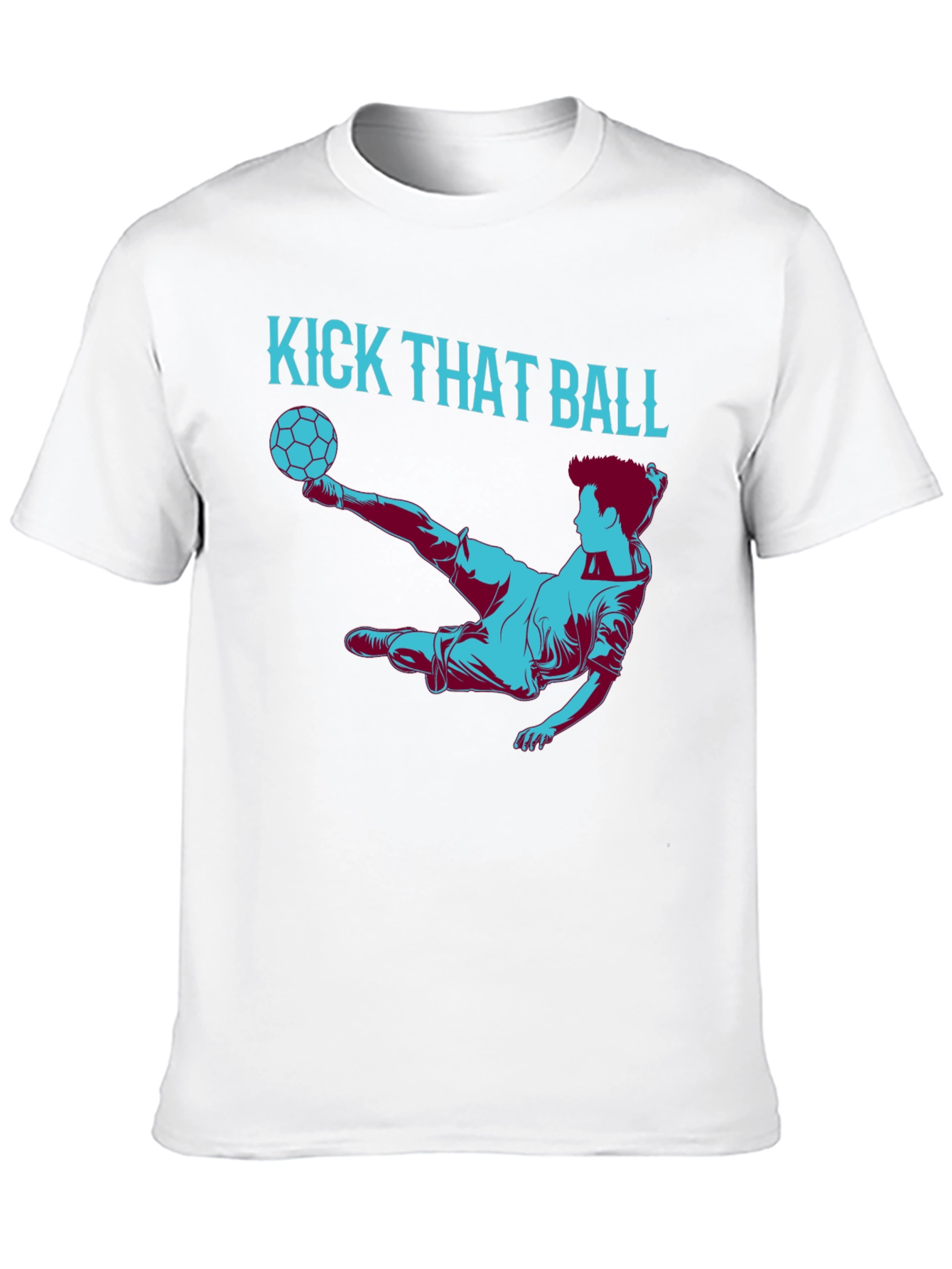 Black Kick That Ball Graphic Tee - Soccer Fan T-Shirt view 10
