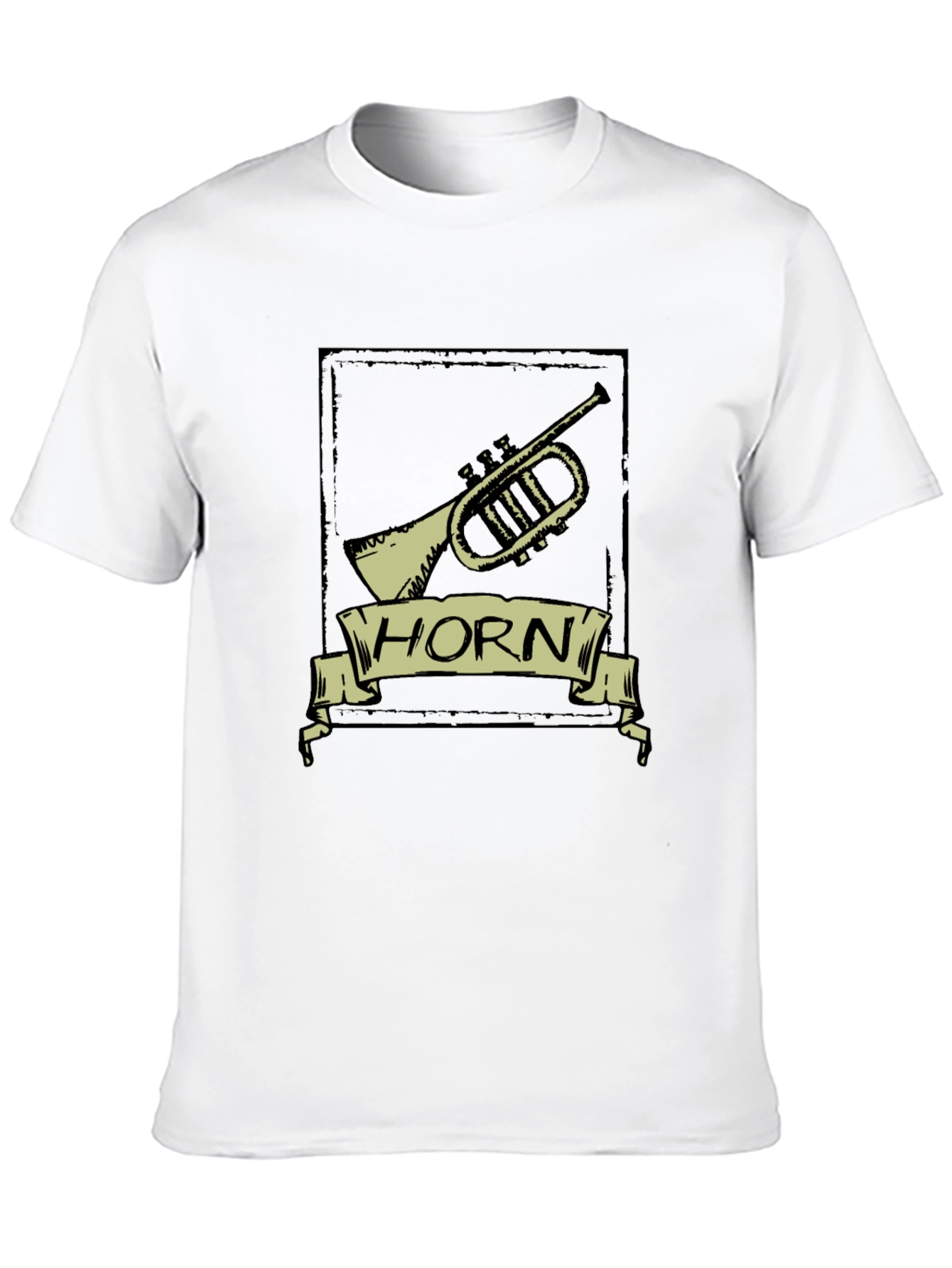 Black Vintage Horn T-Shirt - Musical Instrument Tee view 10