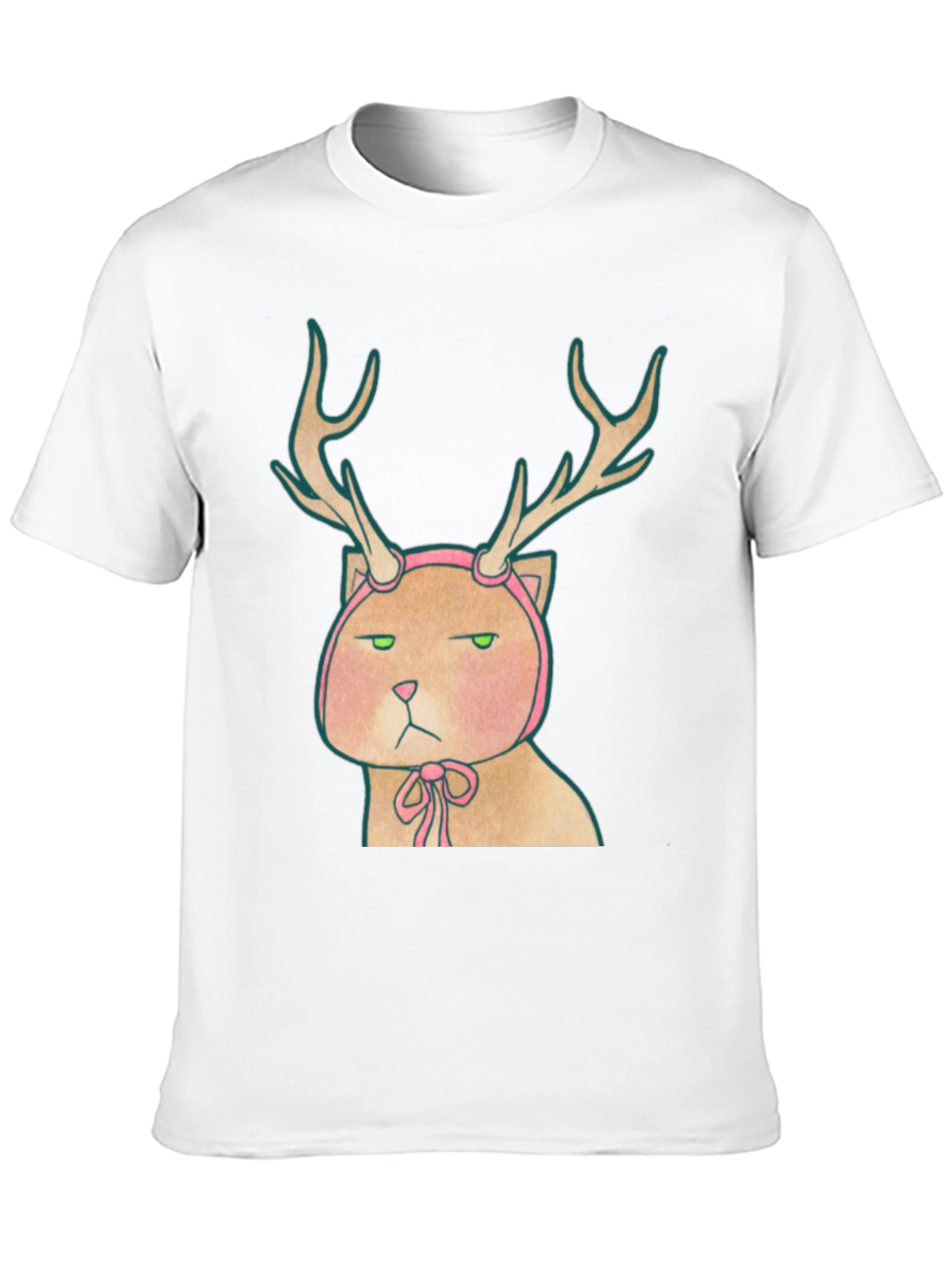 Black Cat Deer Graphic T-Shirt - Unisex Tee view 10