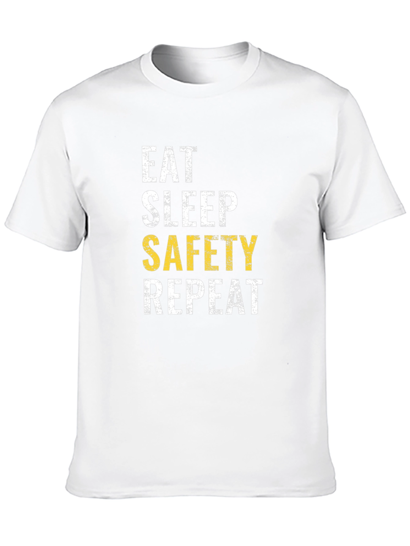 Black Eat Sleep Safety Repeat T-Shirt Funny Work Tee view 10